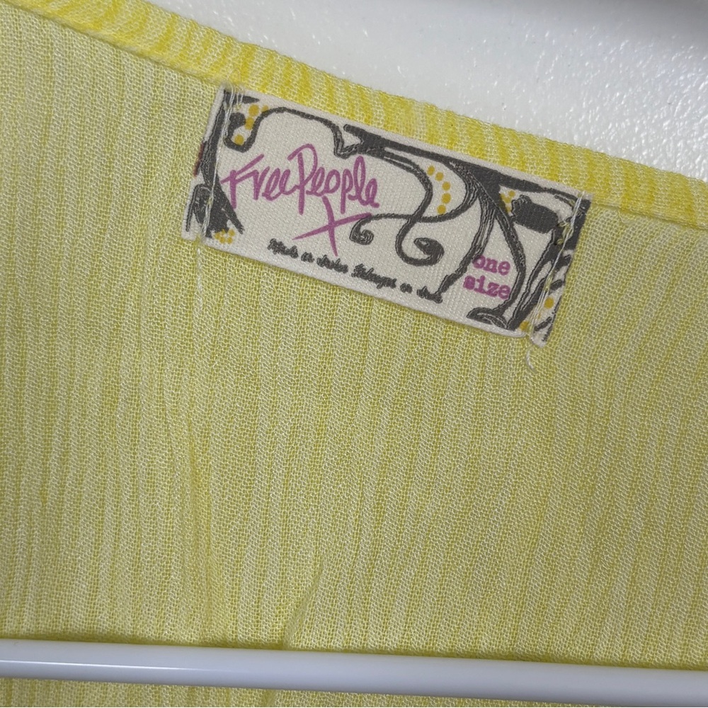 FREE PEOPLE Sunshine Yellow Juliet Tiered Slouchy Duster - Picture 4 of 7
